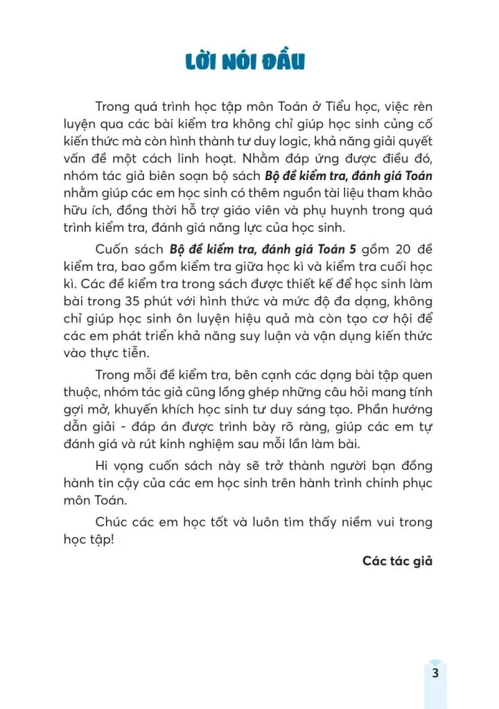 BỘ ĐỀ KIỂM TRA, ĐÁNH GIÁ TOÁN LỚP 5 (Theo chương trình GDPT 2018)